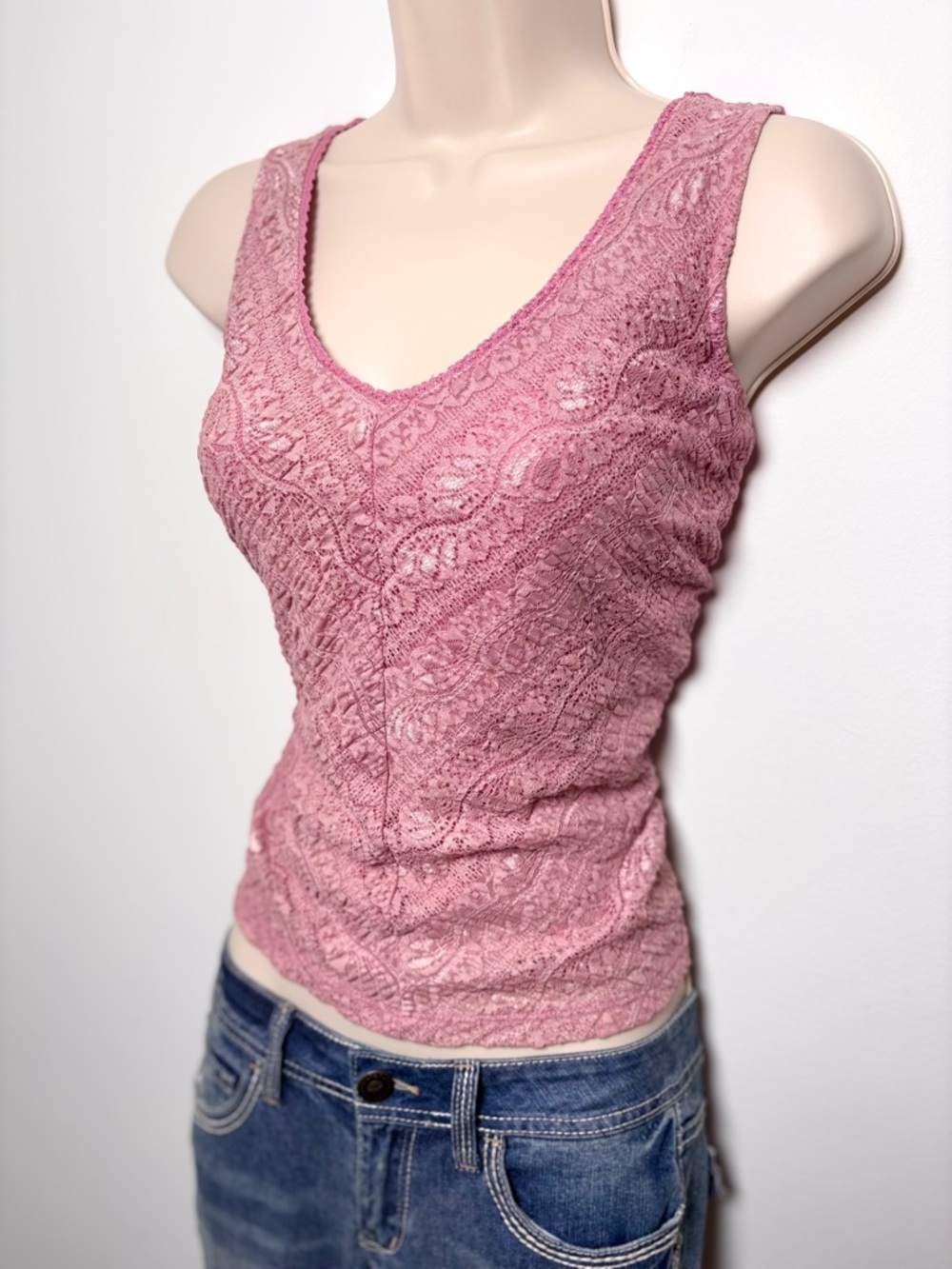 Vintage Y2K Pink Shimmery Fairycore Tank Top